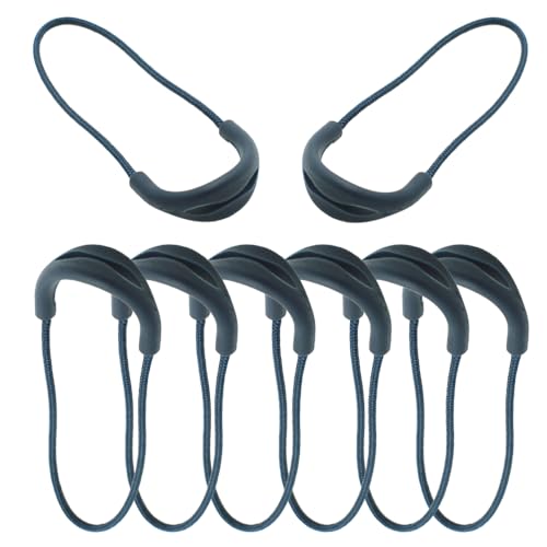 20pcs Colorful Zipper Pulls Replacement, Nylon Cord Zipper Tab for Jackets, Handbags, Luggage, Boots, Multiple Colors Available (Navy Blue) - color: Navy Blue