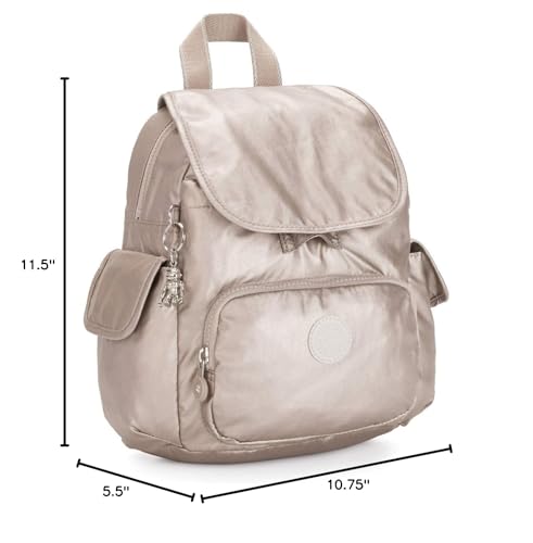 Kipling Women's City Pack Mini Backpack, Lightweight Versatile Daypack, Bag - color: Metallic Glow, size: Mini