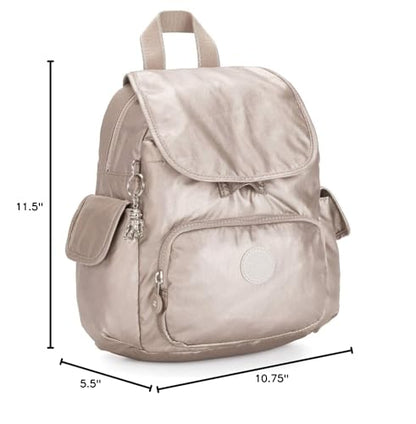 Kipling Women's City Pack Mini Backpack, Lightweight Versatile Daypack, Bag - color: Metallic Glow, size: Mini
