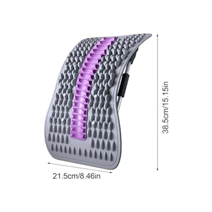 Back Stretcher - Adjustable Multi-Level Support, Ergonomic Arch Design, Muscle Relaxation Tool, Spine Alignment Device | Yoga Stretching Accessory with Pain Reliefs Function for Home, Offices Session - color: Purplee