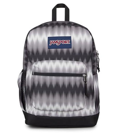 JanSport Cross Town Plus Backpack - Large Main Compartment, Side Water Bottle Pocket, 15-Inch Padded Laptop Sleeve - Digi Tie Dye Black - color: Digi Tie Dye Black