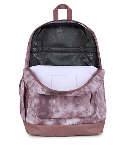 JanSport Cross Town Plus Backpack - Large Main Compartment, Side Water Bottle Pocket, 15-Inch Padded Laptop Sleeve - Ice Dye - color: Ice Dye Mahogany Haze/White