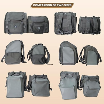Lollimeow Expandable Large Cat Carrier Backpack, Supports up to 22 lbs - color: Dark Grey, size: 16.5"L x 10.2"W x 15.8"H