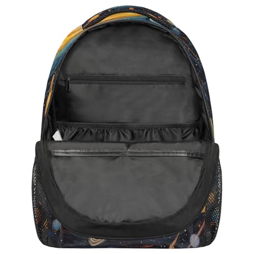 Kids School Backpack Space Solar System Planets Large Bookbag for Elementary Students Boys Girls Lightweight Travel Casual Daypack Water Resistant Outdoor Hiking Sport Rucksack - color: Space Solar System Planets