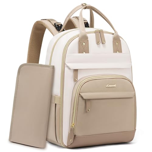LOVEVOOK Diaper Bag Backpack, Baby Bag with Changing Pad, Large Diaper Backpack Boy Girl, Waterproof Baby Registry Bag for Mom Dad with Stroller Buckles, Beige-khaki - color: Beige-khaki