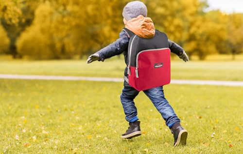 Trail maker 15 Inch Backpack for Kids, Preschool, Elementary & Middle School Students – Spacious Bookbag with Large Front Pocket, Adjustable Straps, Fits up to 13 Inch Laptop (Red) - color: Red