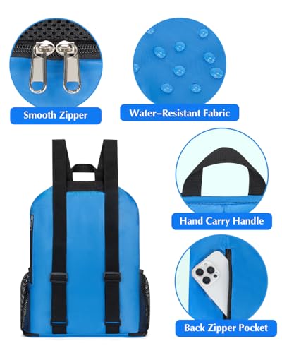 Drawstring Backpack Sandproof Beach Backpack with Shoe Compartment & Wet Pocket Waterproof Mesh Swim Bag Pool Bag for Gym, Travel and Workout Gear (Blue) - color: Blue