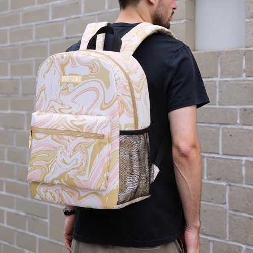 AEROPOSTALE Fieldtrip Unisex Backpack - AE Mens and Womens Bag for Everyday Use - Vanilla Sky - color: Taupe Marble
