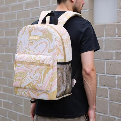 AEROPOSTALE Fieldtrip Unisex Backpack - AE Mens and Womens Bag for Everyday Use - Vanilla Sky - color: Taupe Marble