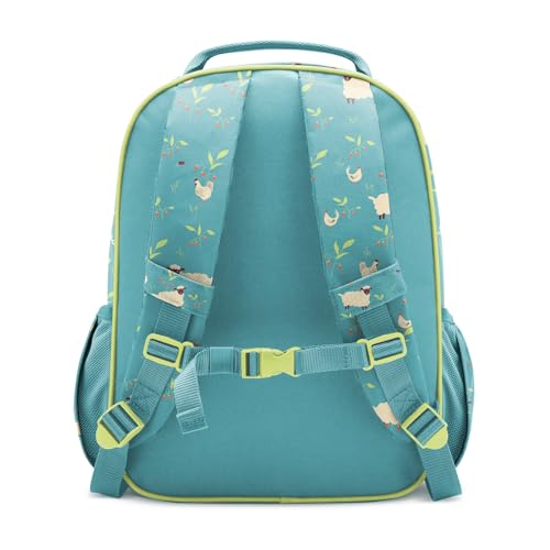 Simple Modern Medium Toddler Backpack for School Girls and Boys | Kindergarten Elementary Kids Backpack | Fletcher Collection | Kids - 15" tall | Sheeps & Strawberries - color: -Sheeps & Strawberries, style: Kids Medium