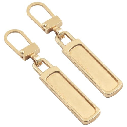 Unlorspy 6Pcs Upgraded Zipper Pull Replacements, Universal Detachable Slider Handles for Purses, Jackets, Backpacks, Boots, Coats, Luggage&Jeans(Gold) - color: Gold