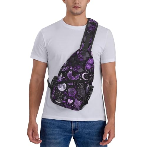 Gothic Witchcraft Outdoor Crossbody Shoulder Bag For Unisex Young Adult Hiking Bicycling - color: 11