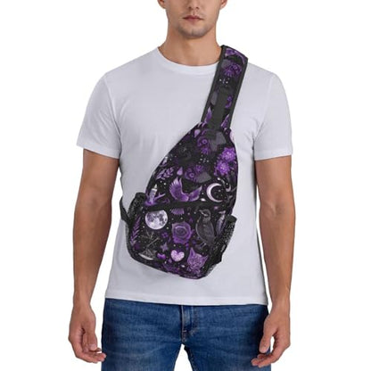 Gothic Witchcraft Outdoor Crossbody Shoulder Bag For Unisex Young Adult Hiking Bicycling - color: 11