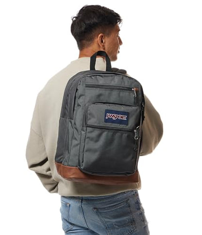 JanSport Cool Backpack with 15-inch Laptop Sleeve, Large Computer Bag Rucksack with 2 Compartments, Ergonomic Straps, Smokey Grit - color: Smokey Grit