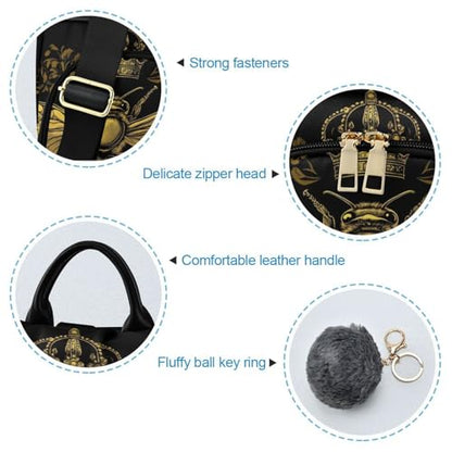 MNSRUU Backpack Womens, Anti-Theft Womens Backpack Travel Handbags Shoulder Bag Honey Bee with Wings Spread Carry On Ladies Rucksack Fashion Casual Daypack, Hairball Pendant - color: Bee I14314
