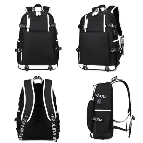 Basketball Player 23 Backpack Laptop Travel Bag Men's Women's Teenage Schoolbag (Red-White) - color: Red-white