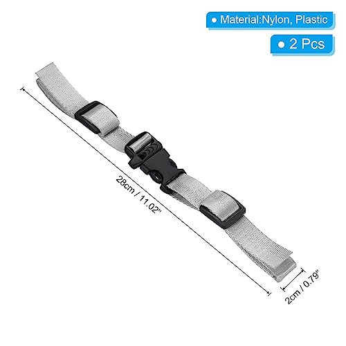 PATIKIL Backpack Belt Strap, 2 Pack Nylon Webbing Adjustable Replacement Waist Strap with Quick-Release Buckle for Pack Backpack Luggage Bags, Grey - color: Grey