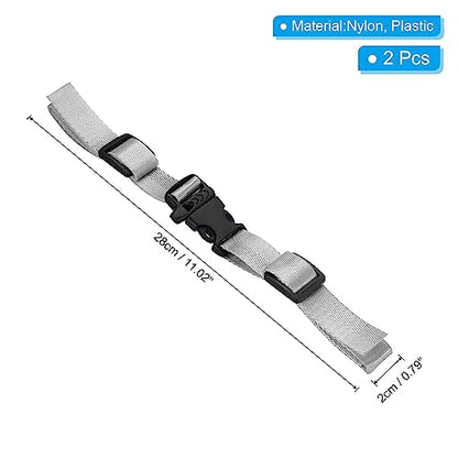 PATIKIL Backpack Belt Strap, 2 Pack Nylon Webbing Adjustable Replacement Waist Strap with Quick-Release Buckle for Pack Backpack Luggage Bags, Grey - color: Grey