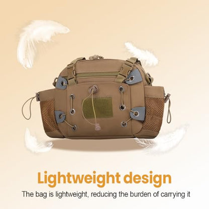 MiOYOOW Sports Chest Bag, Waterproof Outdoor Vest Bags Lightweight Molle Chest Pouch with Removable Shoulder Strap for Hunting Cycling Hiking