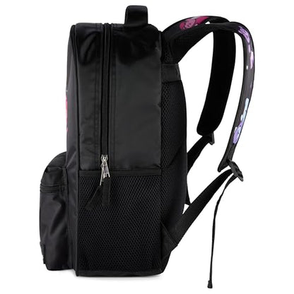 AI ACCESSORY INNOVATIONS K-Pop Demon Hunters Chibi Saja Boys 16” Backpack for Girls, Featuring Jinu, Abby, Mystery, Romance, & Baby, Saja Rubber Molded Bag Charm, Saja Boys - style: Saja Boys