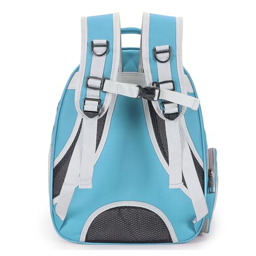 Cat Bubble Backpack Carrier for Small Medium Dogs Cats Carrying Bag, Airline Approved Pet Travel Carrying Bag Dog Hiking Walking Outdoor Backpack (Blue) - color: Blue