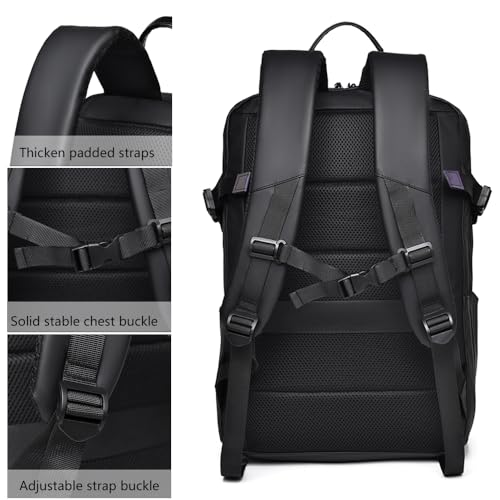Unisex Business Laptop Backpack 17.3" With Helmet Holder High Capcity Travel Sports Backpack Waterproof Rucksack with Basketball Compartment for Men Women Teenager (Blue)