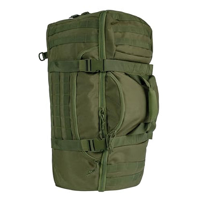 Rothco 3-In-1 Convertible Mission Duffle Bag, Olive Drab | 60L Large Travel Backpack, Heavy-Duty 900D Polyester, Gear Bag - color: Olive Drab