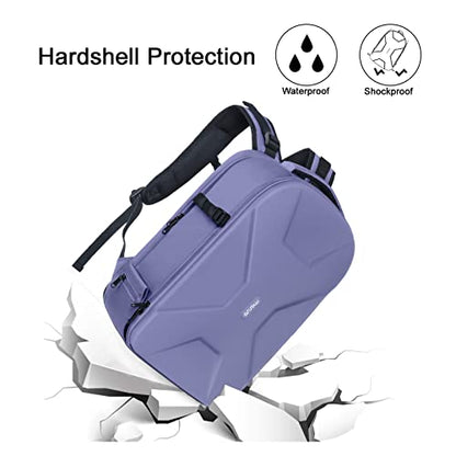 MOSISO Camera Backpack, DSLR/SLR/Mirrorless Photography Camera Bag 15-16 inch Waterproof Hardshell Case with Tripod Holder&Laptop Compartment Compatible with Canon/Nikon/Sony, Lavender Gray - color: Lavender Gray