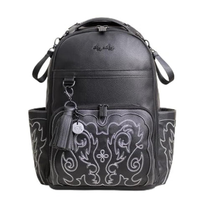 Itzy Ritzy Boss Plus Diaper Bag Backpack with 19 Pockets (Outlaw Black) - color: Outlaw Black