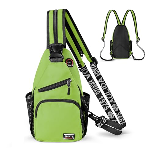 Geestock Convertible Sling Bag for Women Men, Lightweight Crossbody Backpack Daypack Chest Bag Fit 7.9" Tablet for Travel, Sport, Hiking & Commute, Green, 7.09in×3.15in×12.60in - color: Green, size: Small