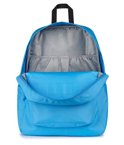 JanSport SuperBreak Plus Backpack with Padded 15-inch Laptop Sleeve and Integrated Bottle Pocket - Spacious and Durable Daypack for Work and Travel - Electric Azul - color: Electric Azul
