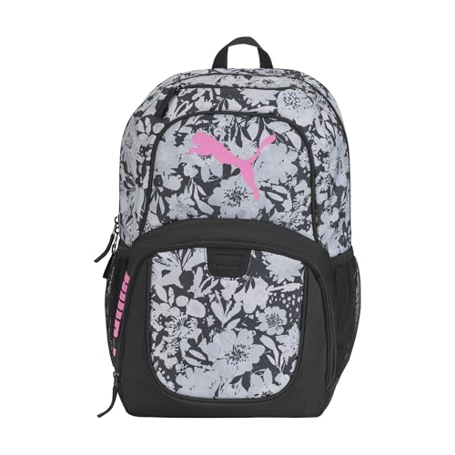 PUMA unisex-adult Contender Backpack with Laptop Sleeve, Item Organizer & Media Pocket - color: Floral/Posied Pink