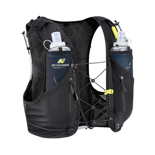 N NEVO RHINO 12L Trail Running Hydration Vest with 2 TPU 500ml Soft Flasks - color: White, size: Medium