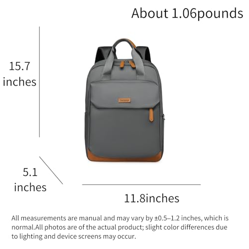 Minimalist Laptop Backpack with Luggage Strap, Stylish Daypack with Anti-Theft Pocket, Durable Casual Carry (GREY) - color: Grey