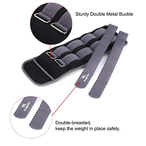 Ankle Weights for Women, Men and Kids - 1/2/3/4/6/8/10/12/15/20 LBS 1 Pair Strength Training Wrist/Leg/Arm Weight with Adjustable Strap for Jogging, Gymnastics, Aerobics, Home Fitness, Physical Therapy - style: 15Lbs Pair (7.5lb x 2) - Grey