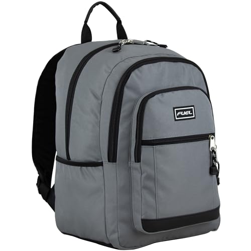 FUEL Laptop Durable Hiking Travel Commuter Carry On Casual Daypack Classic Bag Backpack, Grey - color: Grey
