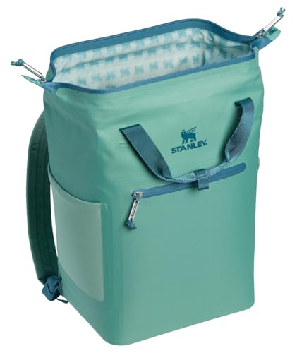 Stanley All Day Madeleine Mini Backpack Soft Cooler 14 Quarts | 20 Can Cooler with Handle and Shoulder Straps | Stays Cold for Hours | Insulated Travel Bag with Zipper | BPA-Free | Spring Green - color: Spring Green