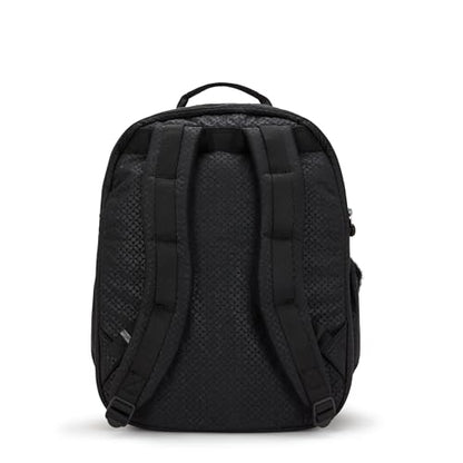 Kipling Women's Seoul Extra Large 17" Laptop Backpack, Durable, Roomy with Padded Shoulder Straps, Built-In Protective Sleeve - color: Echo Emb, size: 13.5''L x 17.75''H x 9''D
