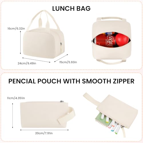kadilong Pack of Student Laptop Backpack for College Teen Girls,Middle High School Back Pack Women Bookbag Knapsack Mochila Escolar para Niñas - color: 3 Pack-beige, size: 15,6 inch