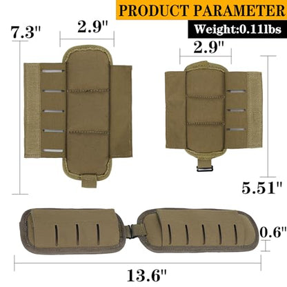 2-in-1 Tactical MOLLE Plate Carrier & Backpack Shoulder Pads - Adjustable, Padded, 500D Nylon, Durable Outdoor Gear for Men & Women - color: Coyote Brown