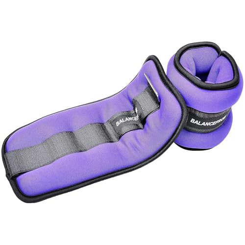 Fitvids Fully Adjustable Ankle Wrist Arm Leg Weights, 1-20LBS, Multiple Options - style: 2.5 lbs each (5-lb pair), Purple