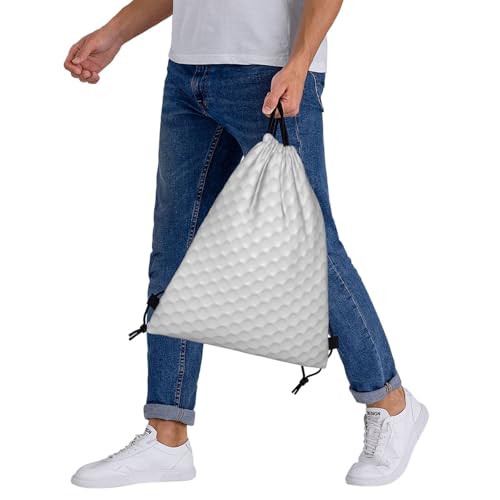 Golf Ball Pattern Print Drawstring Bag Sport Gym Backpack Beach Travel Sack Draw String Yoga Bag For Men Women - color: Golf Ball Pattern Print