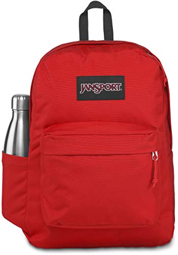 JanSport SuperBreak Plus Backpack with Padded 15-inch Laptop Sleeve and Integrated Bottle Pocket - Spacious and Durable Daypack for Work and Travel - Red Tape - color: Red Tape