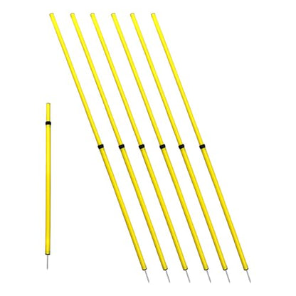 BlueDot Trading Soccer Agility Poles | Telescopic, Fixed & Collapsible Options (4, 6, 8 Piece Sets) Speed Training Poles for Agility Drills, Outdoor Games, Football & Sport Training Equipment - size: 6, style: Adjustable