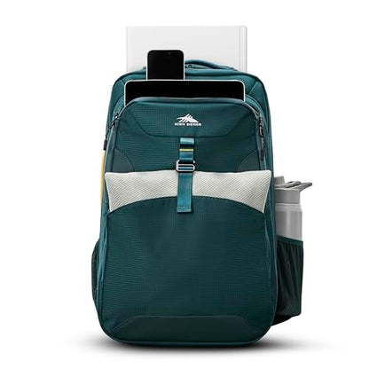 High Sierra Hi-Life 3-in-1 Convertible Backpack - Features Removable Daypack, Stack-It Strap, Adjustable Sternum Strap, Fleeced Pocket For Scratch Protection, Dual Water Bottle Pockets - Green/Yellow - color: Green/Yellow