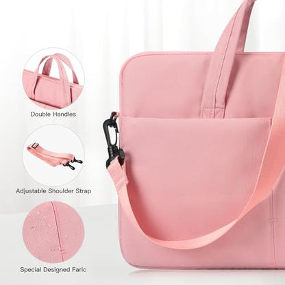 14 Inch Laptop Case Sleeve for HP Chromebook14/ Stream, Lenovo IdeaPad Flex 5, MacBook Air 15.3 M5, 13.5 Inch Surface Laptop 7/6 Carrying Bag, Pink - color: Pink, size: 13.3-15 Inch