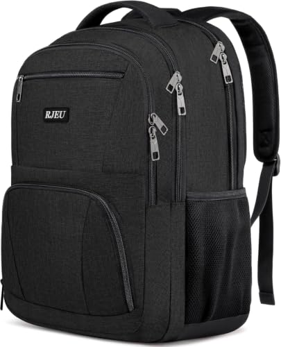 School Backpack for Teen Boys & College Students - 17.3 Inch Laptop Backpack with USB Charging Port, Anti-Theft Water Resistant Large Bookbag for Men, Travel & Work, Black - color: Ay-black, size: 17.3 inch