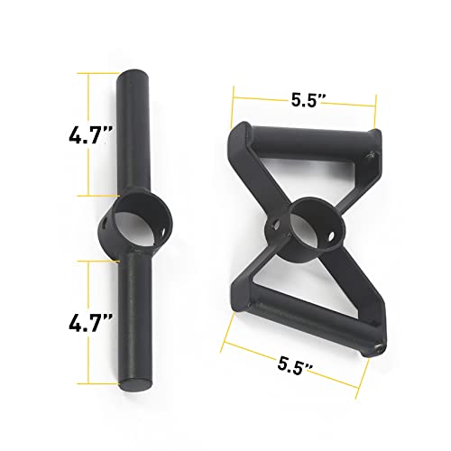 Adjustable kettlebell Handle, Heavy Duty Kettlebell Handle for Plates, Loading Pin with D-bar, Double D-bar and T-bar for Olympic Weight Plates, Hold Up 200lbs. - color: Black