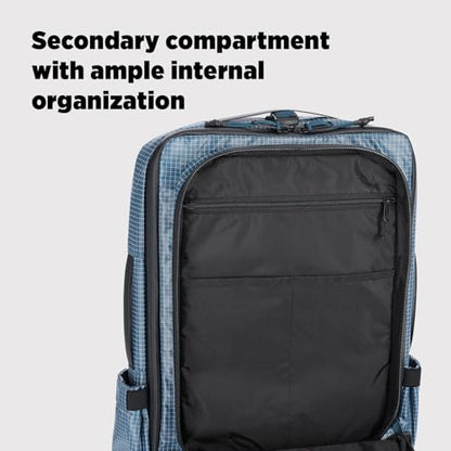 Topo Designs Global Travel Bag 30-40 Liter - Carry-on Compliant Versatile Pack, 3 Carry Options, External Laptop Sleeve (Eco-Friendly, 30L, Apex Black) - color: Apex Black, size: 30L