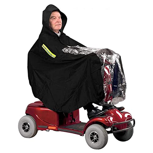 Mobility Scooter Rain Cover Waterproof Material Protect You and Your Scooter from Rain Snow Sleet and Sun
